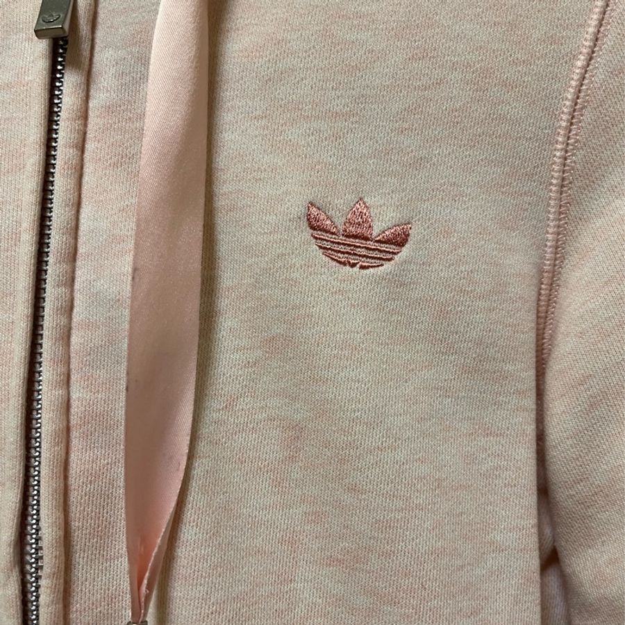 Adidas Original 連帽粉紅色外套-2