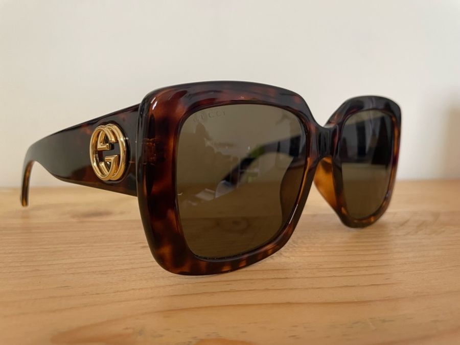 正品Gucci 玳瑁太陽眼鏡-0
