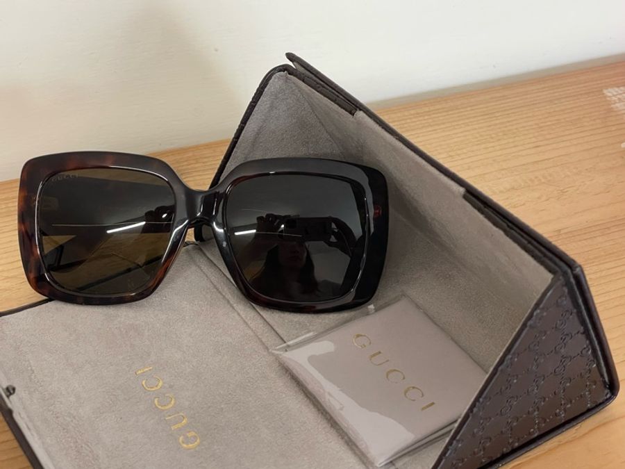 正品Gucci 玳瑁太陽眼鏡-6
