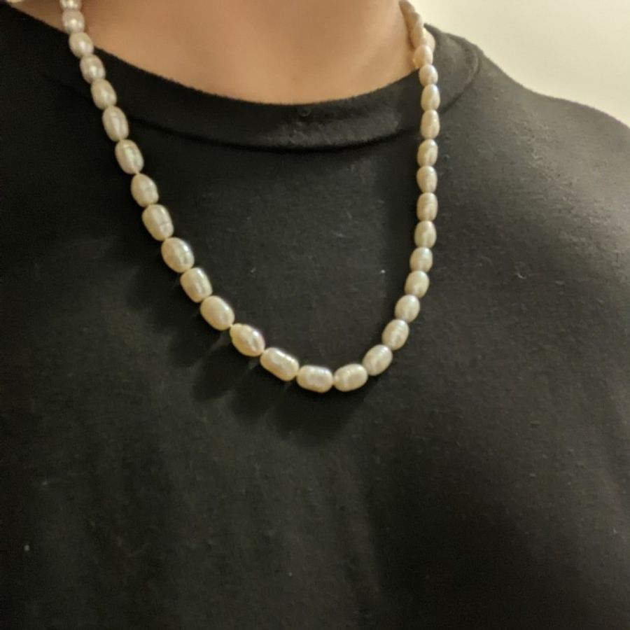 早期收藏橢圓型珍珠項鍊/Pearl Necklace-2