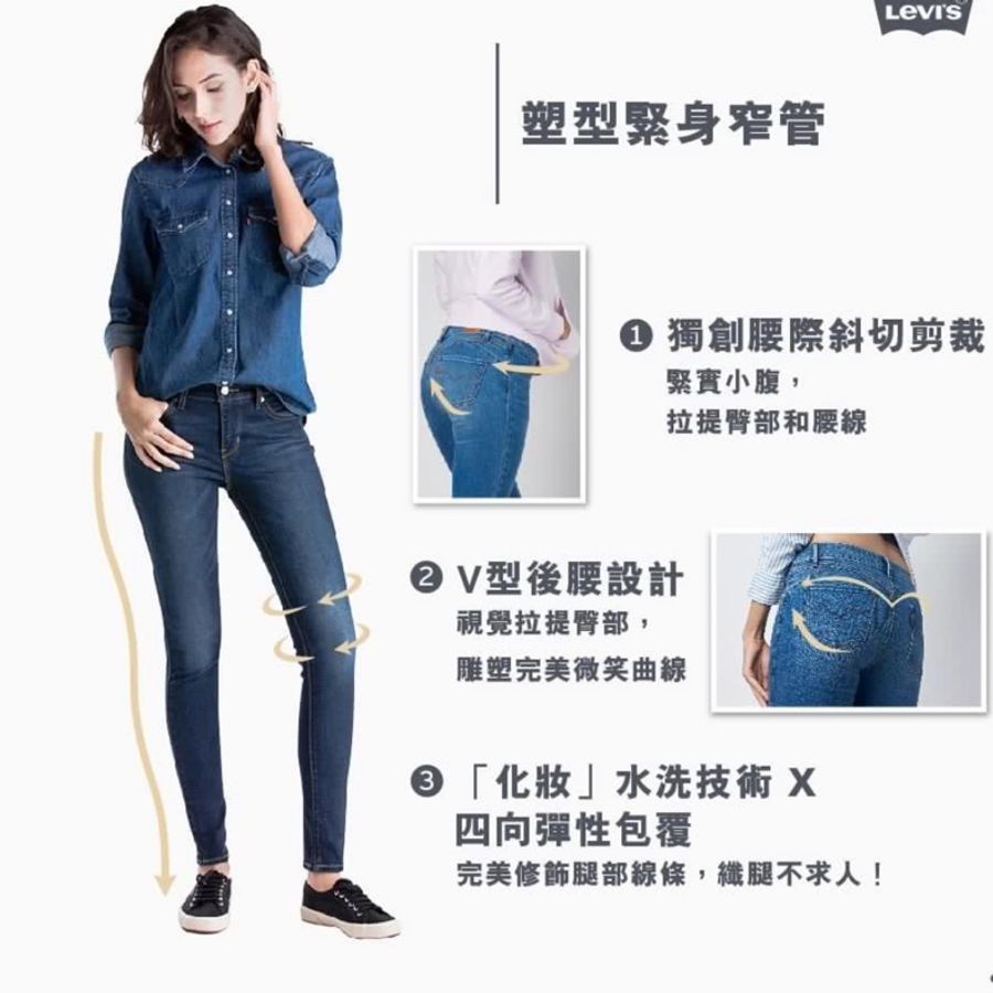 超顯瘦❗️Levi’s revel 緊身提臀牛仔褲-4