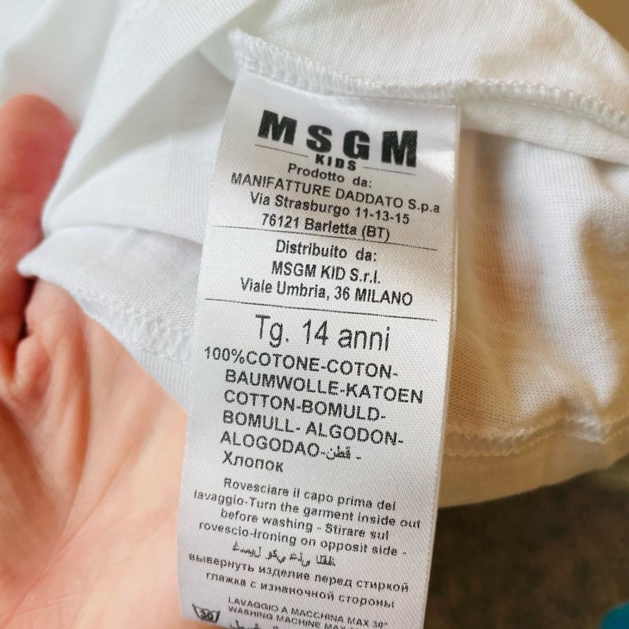 二手正品~近全新!MSGMT恤(義大利製14Y)適合S-M-2