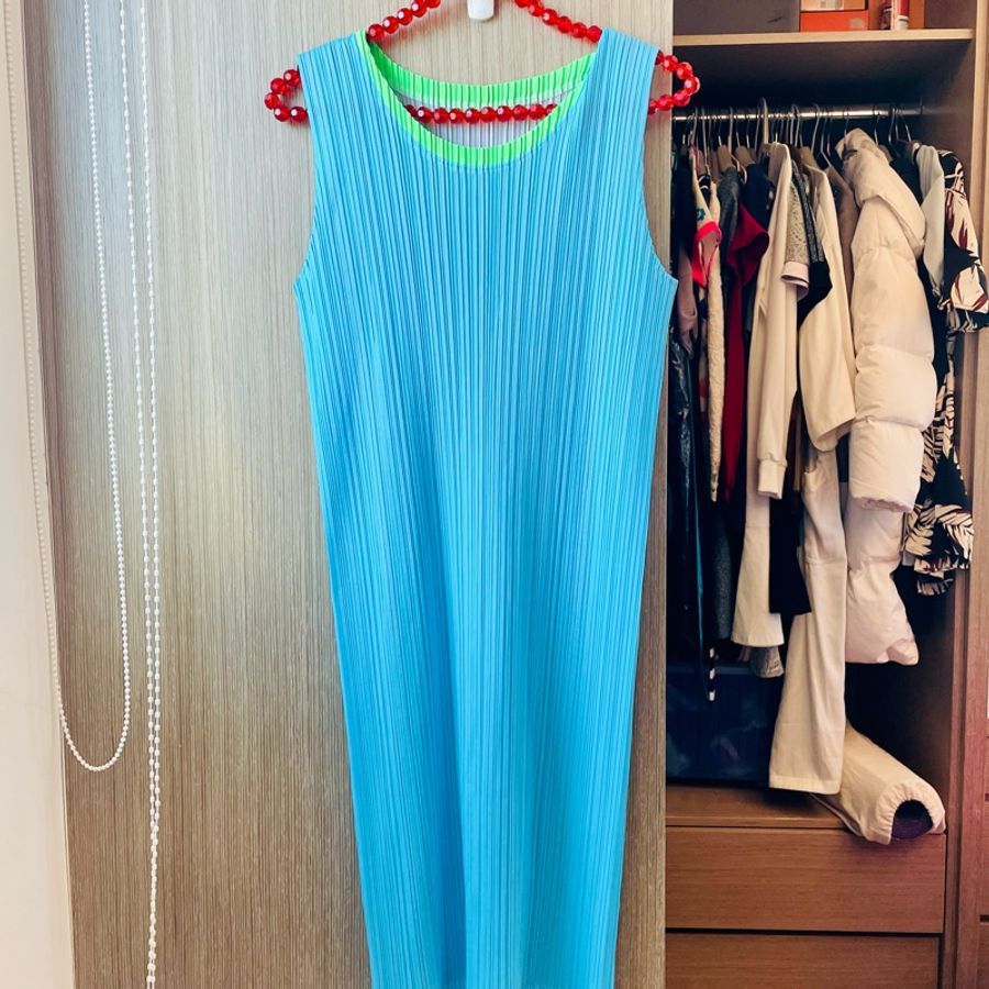 二手正品PP三宅一生Pleats Please背心洋裝(2號)近全新!-0