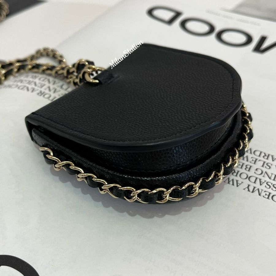 〈 CHANEL〉皮穿鏈掛脖零錢包-2