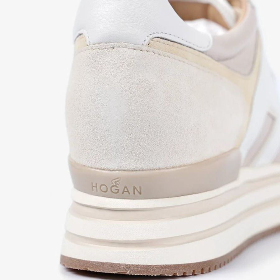 【全新品】Hogan Midi H222麂皮女運動鞋-米-2
