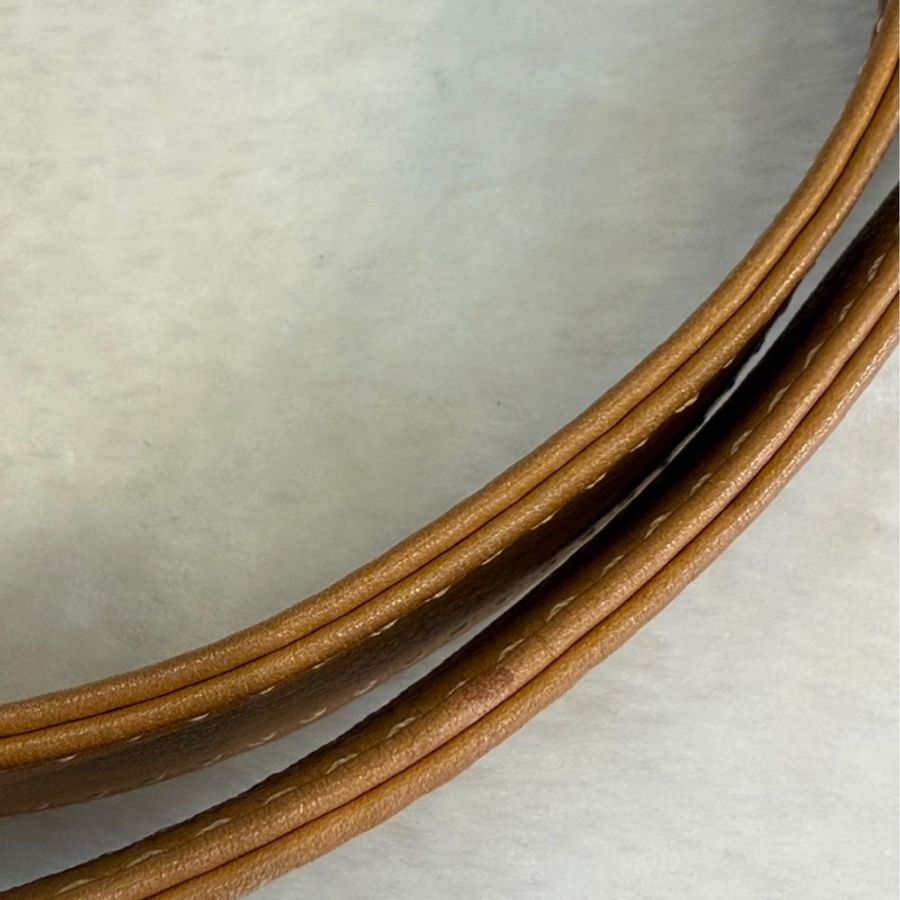CHANEL 大logo小牛皮手提肩背包(牛奶糖色)_展示品 CH19000007-9