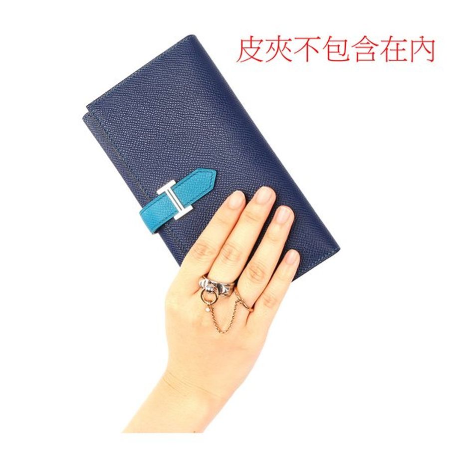 HERMES 水鑽+925純銀+玫瑰金AU750鏈帶雙環戒指_展示品 HE43000001-7