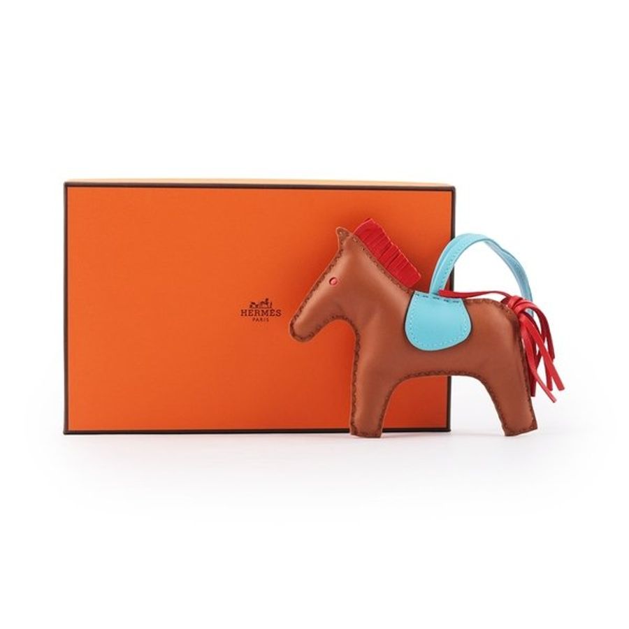 HERMES Rodeo MM Charm 吊飾(棕色/紅色/淺藍色) 展示品_HE99000067-1
