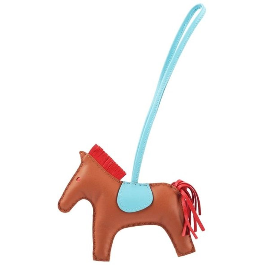 HERMES Rodeo MM Charm 吊飾(棕色/紅色/淺藍色) 展示品_HE99000067-2