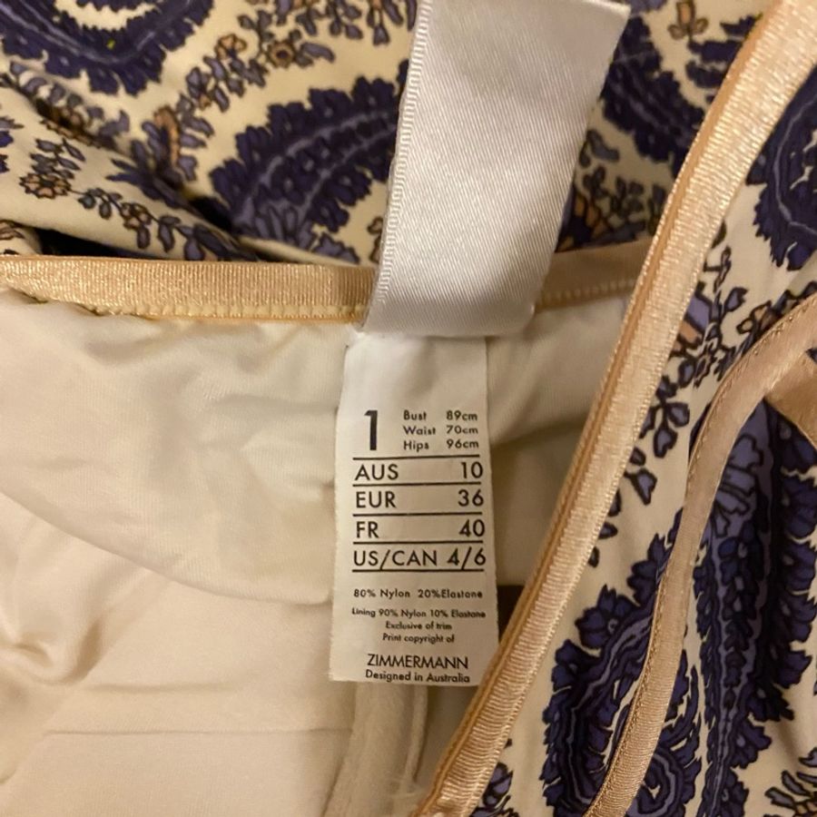 正品Zimmermann 澳洲貴婦品牌 一件式泳衣 Size S-3