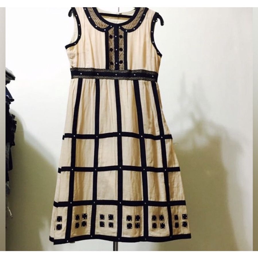 ANNA SUI 棉麻質感洋裝/尺碼4-0