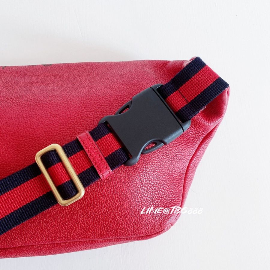Gucci 塗鴉霹靂腰包 紅大款 蔡依林同款-4