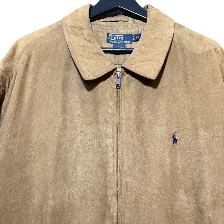 顛復古⚡️(remake) Polo Ralph Lauren 駝色麂皮藍馬外套❤️男女皆可-1