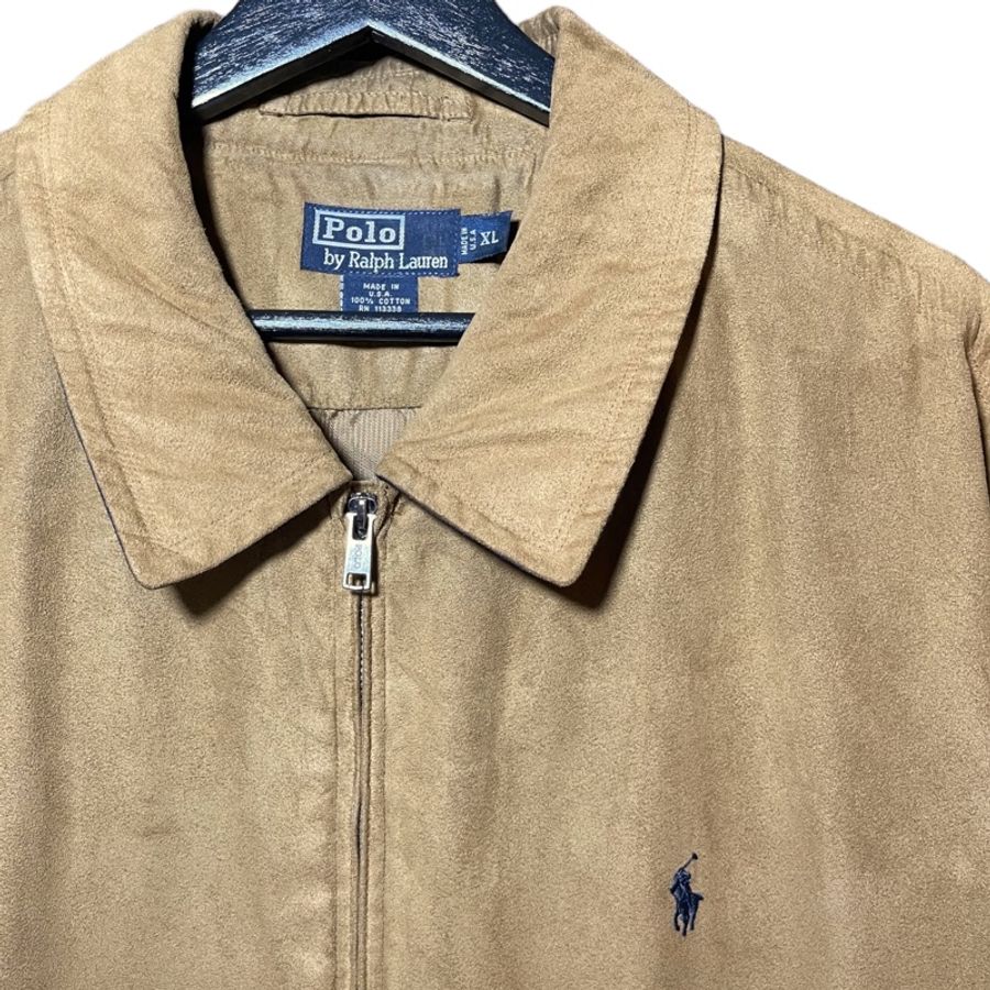 顛復古⚡️(remake) Polo Ralph Lauren 駝色麂皮藍馬外套❤️男女皆可-3