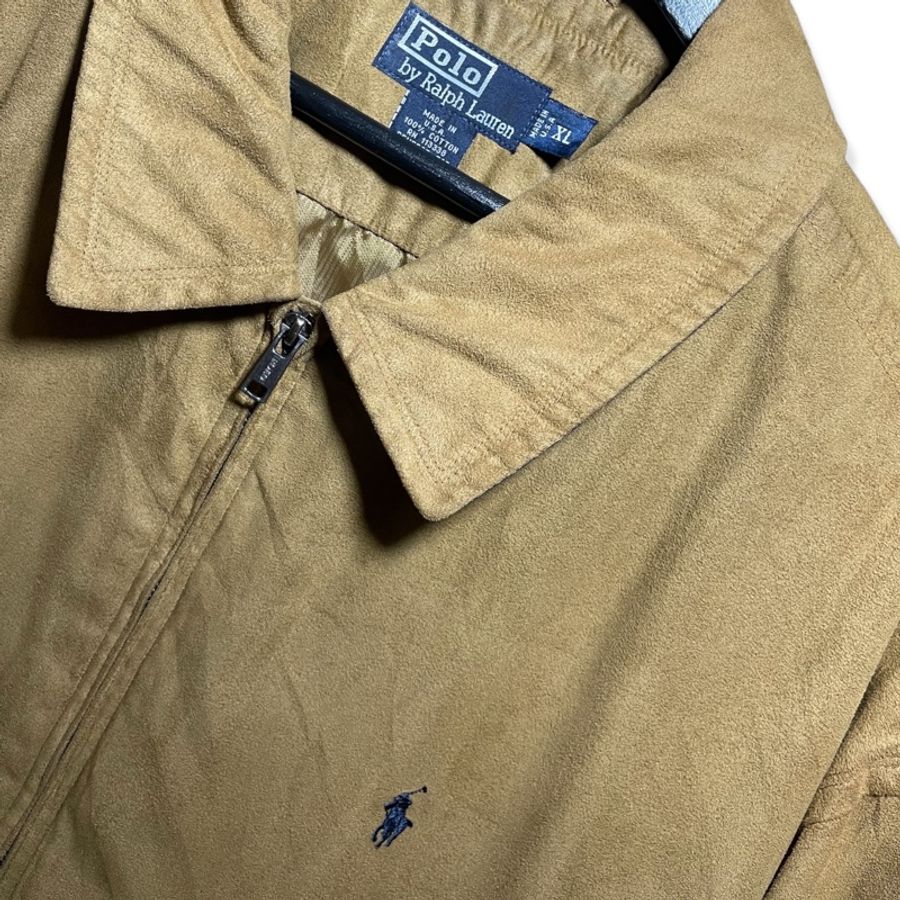 顛復古⚡️(remake) Polo Ralph Lauren 駝色麂皮藍馬外套❤️男女皆可-4