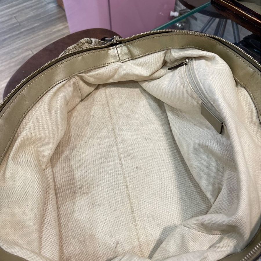 金鐸精品~1740 GUCCI 古馳 223974 SUKEY 雙G-LOGO緹花布皺摺 手提包 側肩背包-9