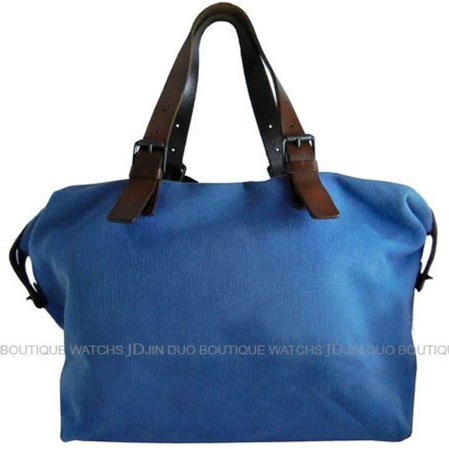 金鐸精品~C300 BOTTEGA VENETA BV 丹寧藍色帆布 旅行袋 肩背包-0