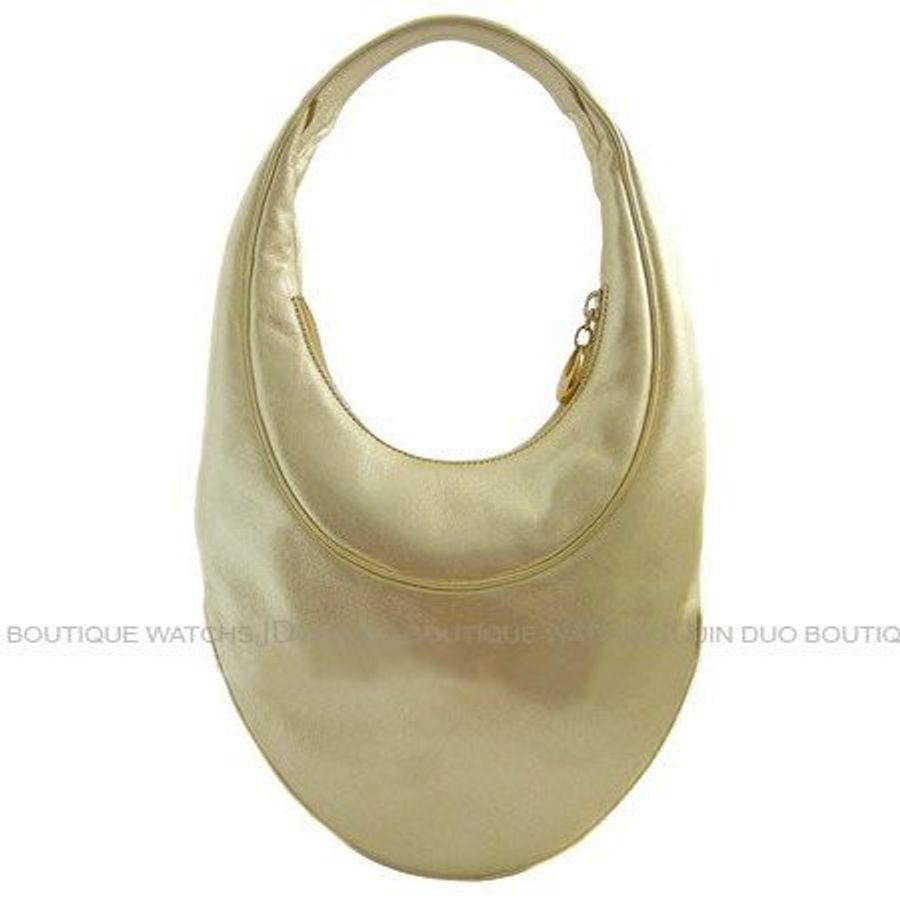 金鐸精品~0531 BVLGARI 寶格麗 特殊橢圓造型金色 手提包 肩背包-0
