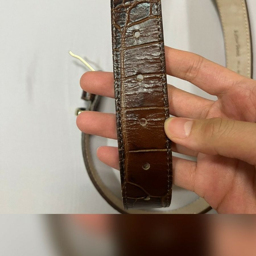 專櫃真皮鱷魚紋皮帶-4