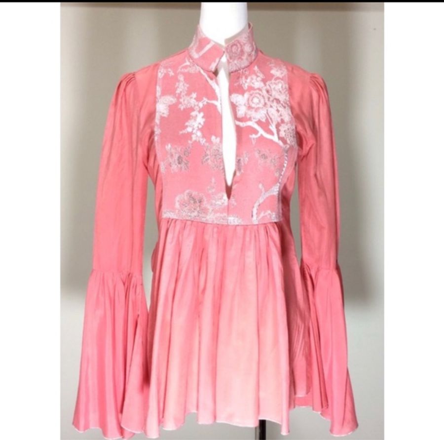 二手名牌服裝 義大利頂級 Roberto Cavalli 真絲上衣-0