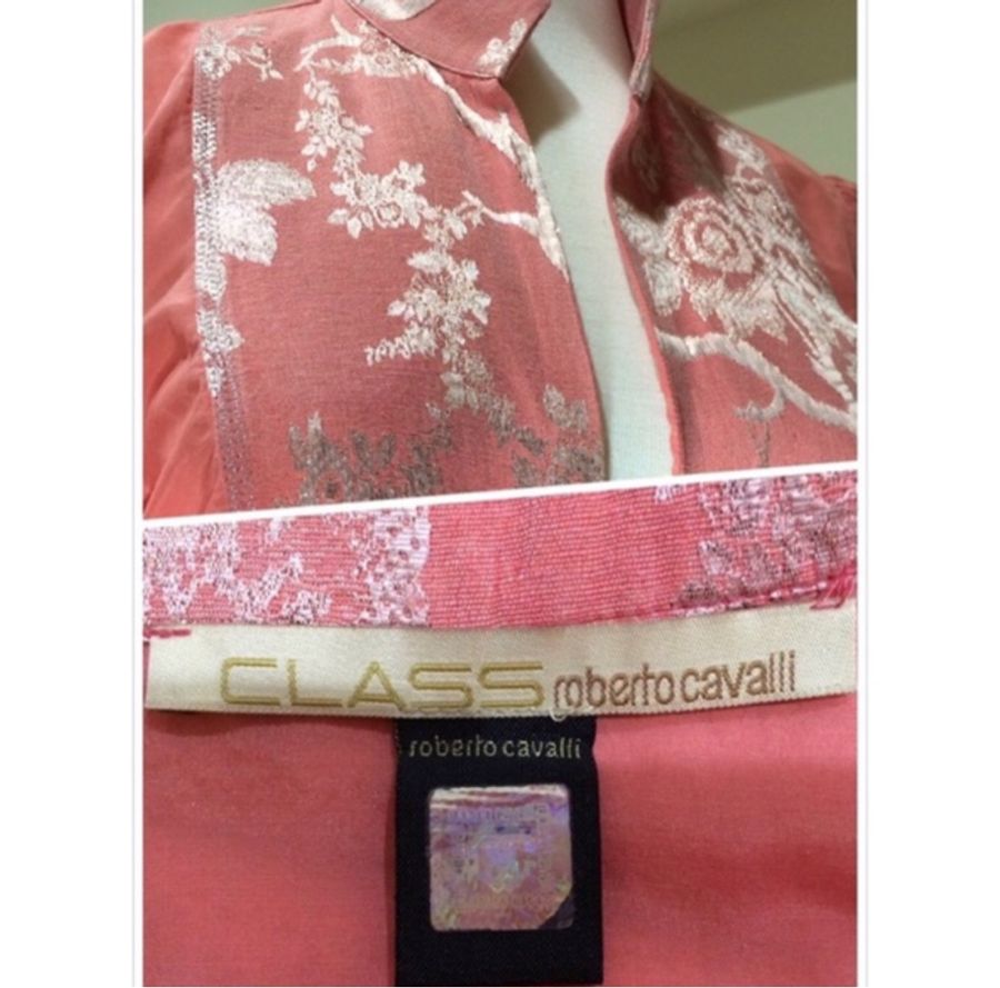 二手名牌服裝 義大利頂級 Roberto Cavalli 真絲上衣-2