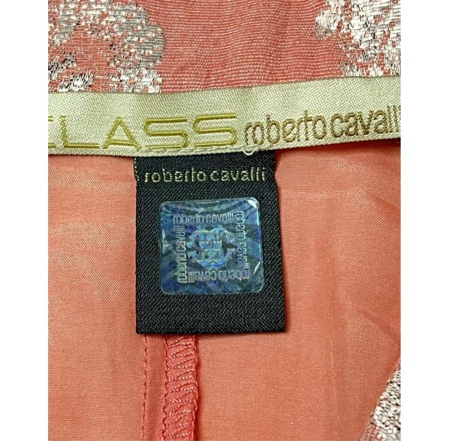 二手名牌服裝 義大利頂級 Roberto Cavalli 真絲上衣-4