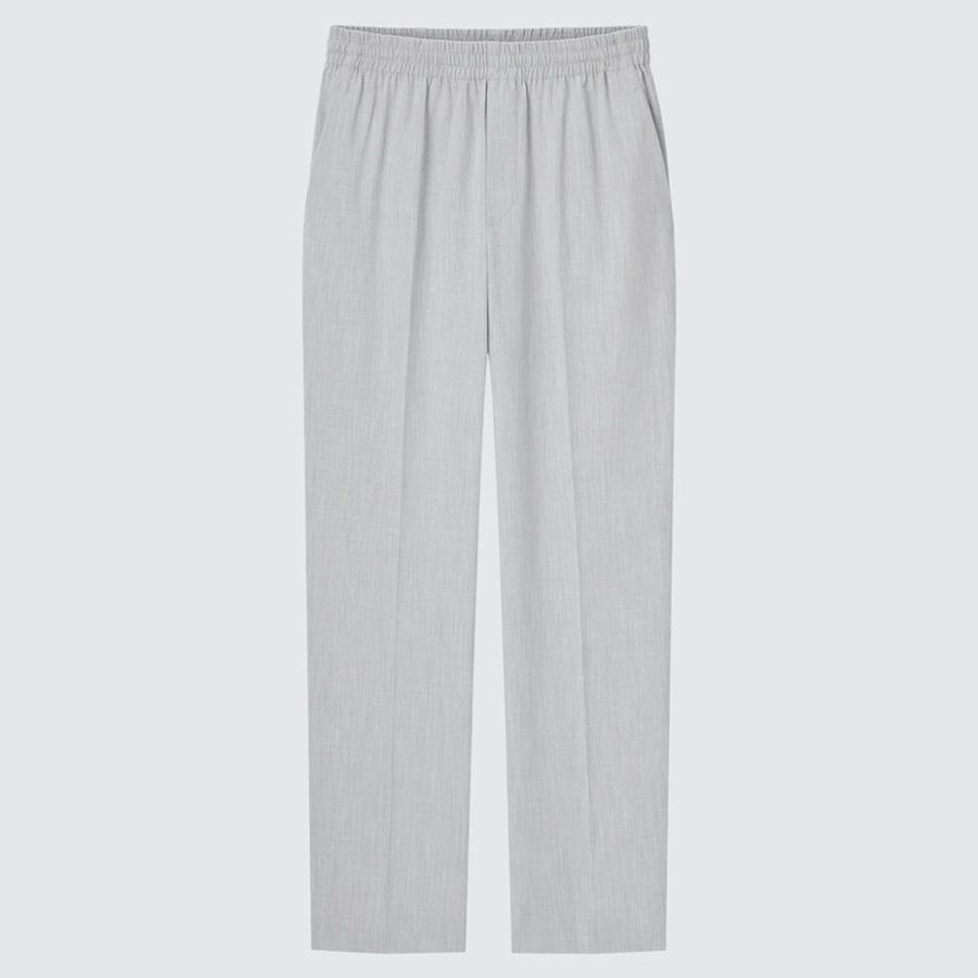Uniqlo 447516 斷貨款 女裝 M號 淺灰色 寬版直筒褲-1