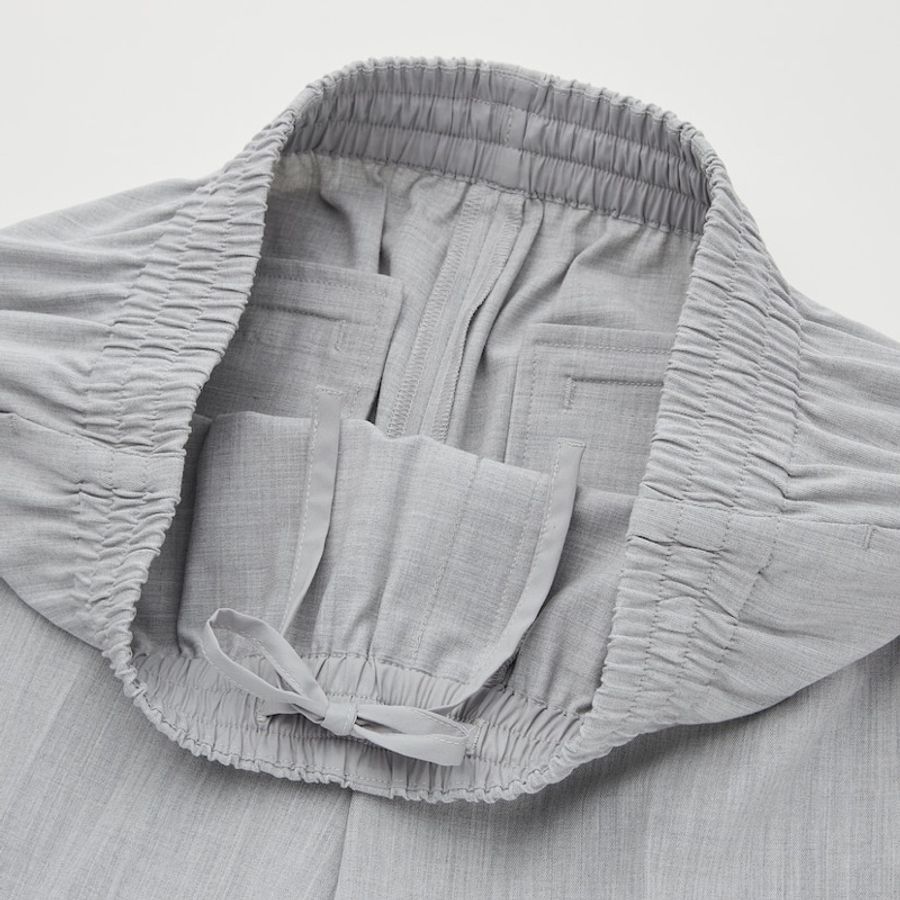 Uniqlo 447516 斷貨款 女裝 M號 淺灰色 寬版直筒褲-4