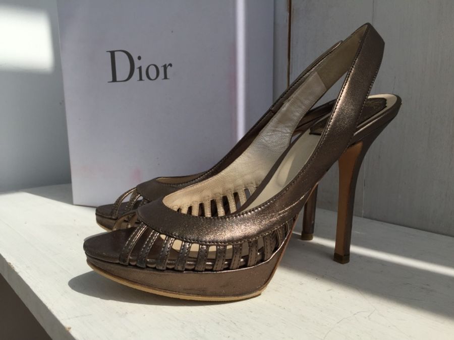 Dior 玫瑰金色高跟鞋 Christian Dior-0