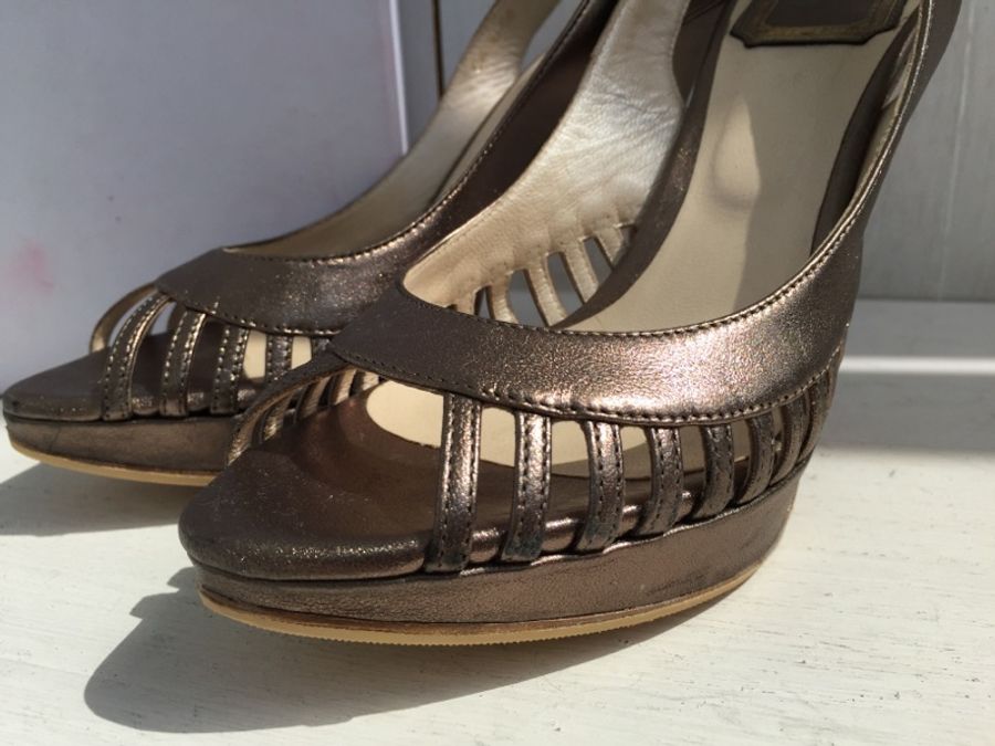Dior 玫瑰金色高跟鞋 Christian Dior-1