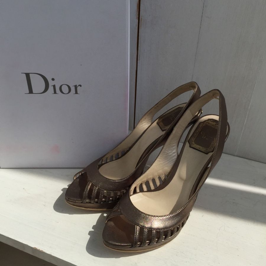 Dior 玫瑰金色高跟鞋 Christian Dior-3