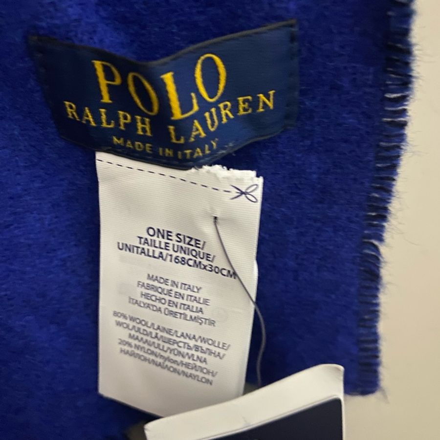 RALPH LAUREN POLO 經典大馬LOGO雙色羊毛圍巾-6
