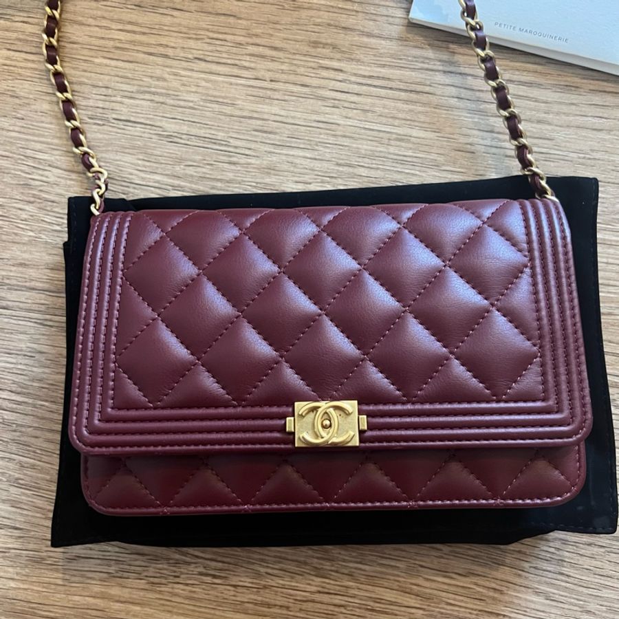 Chanel 香奈兒 鍊包 皮夾 WOC 真品 chain wallet-0