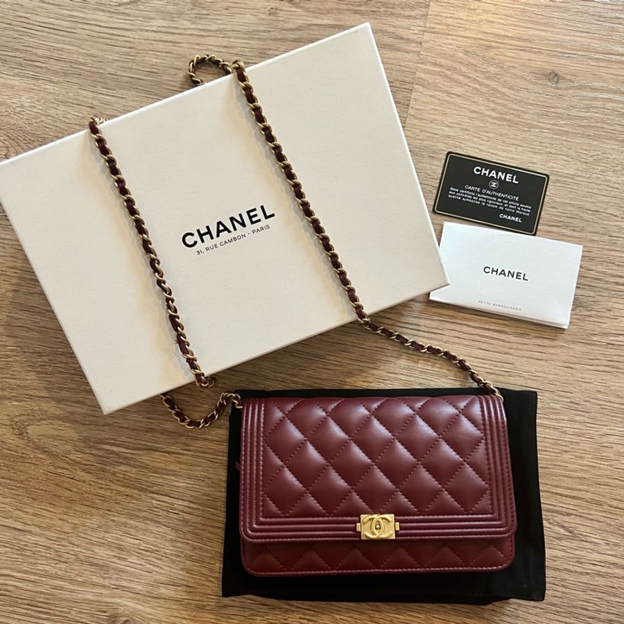 Chanel 香奈兒 鍊包 皮夾 WOC 真品 chain wallet-2