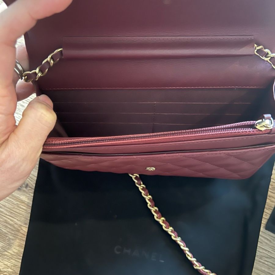 Chanel 香奈兒 鍊包 皮夾 WOC 真品 chain wallet-3