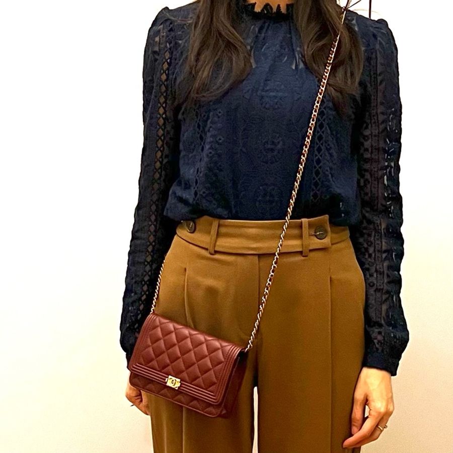 Chanel 香奈兒 鍊包 皮夾 WOC 真品 chain wallet-6