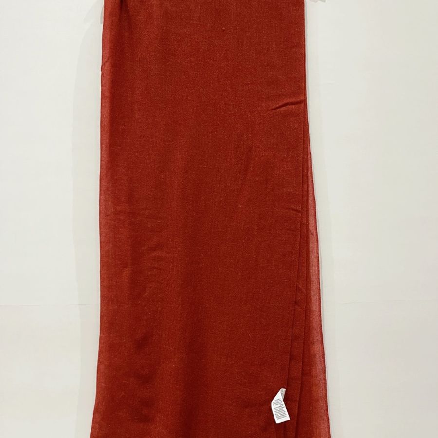 ［全新商品］無印良品MUJI 再生喀什米爾混大披肩 圍巾 深朱紅-2