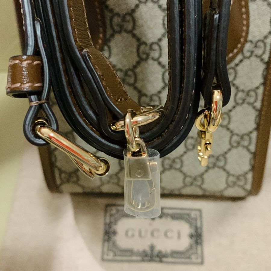 全新Gucci琴譜包已調漲!此漲價前購入維持舊價要買要快!! 全新Gucci Retro Mini Tote 棕色迷你mini琴譜包(漲不停!)-7