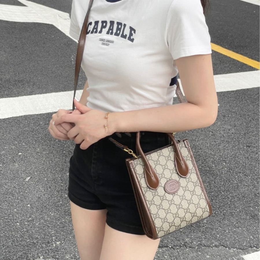 全新Gucci琴譜包已調漲!此漲價前購入維持舊價要買要快!! 全新Gucci Retro Mini Tote 棕色迷你mini琴譜包(漲不停!)-0
