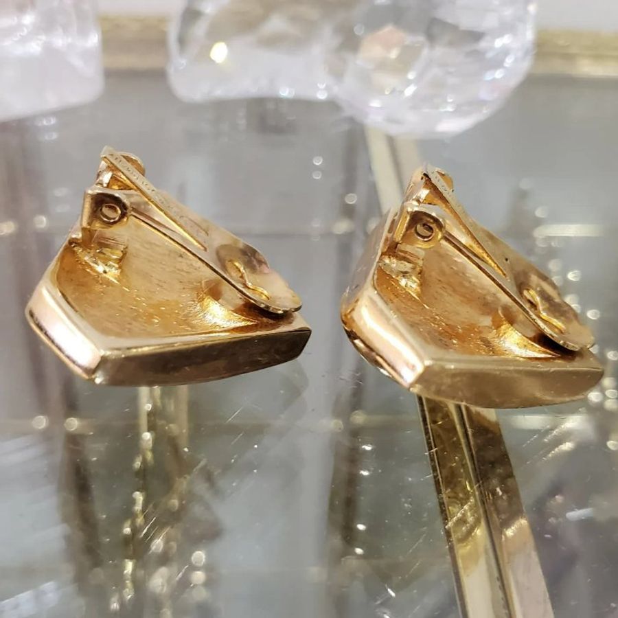 【曼蒂二手精品】Christian Dior 石水鑽耳環  CD耳環 夾式耳環 正品-5
