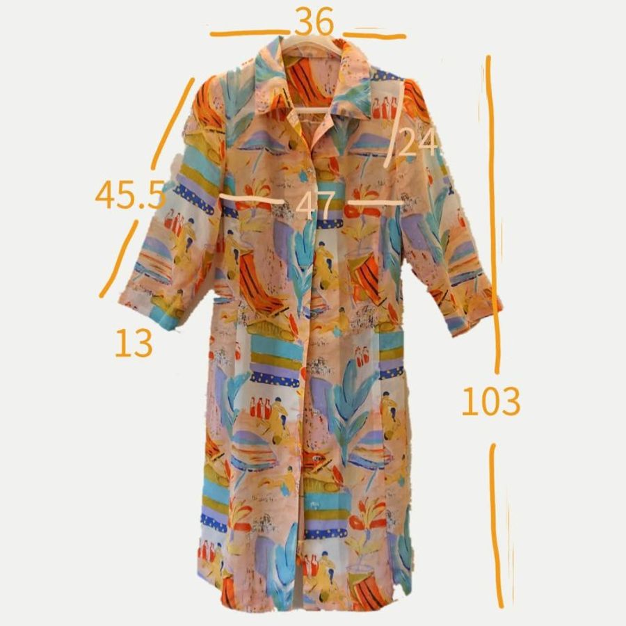 創意服飾訂製款-七分袖洋裝,外套,罩衫多用途-8