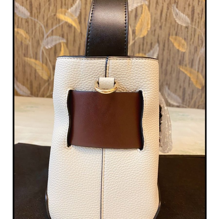TRIDEEP 全真皮 鎖頭鑰匙設計款 手提包 全新品-2