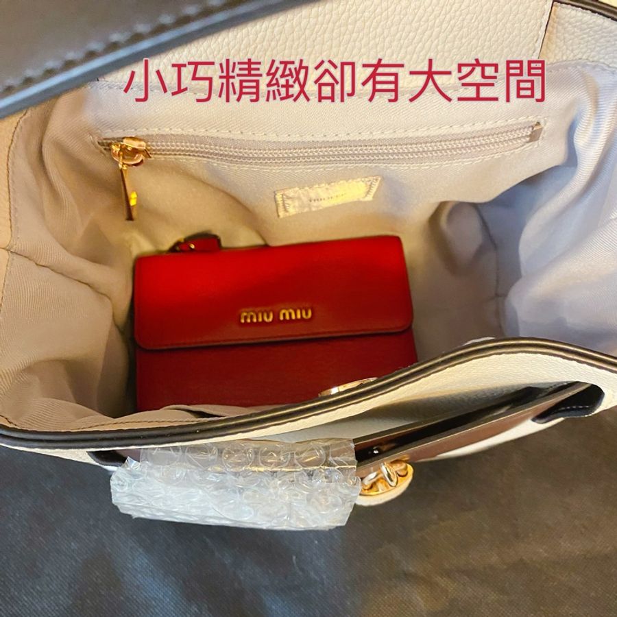 TRIDEEP 全真皮 鎖頭鑰匙設計款 手提包 全新品-6