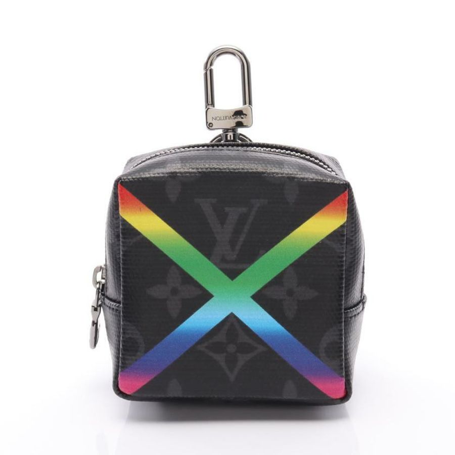 【日本直送】中古LV路易威登 9.5新 BijouxSacSquare小袋老花附鑰匙環-0