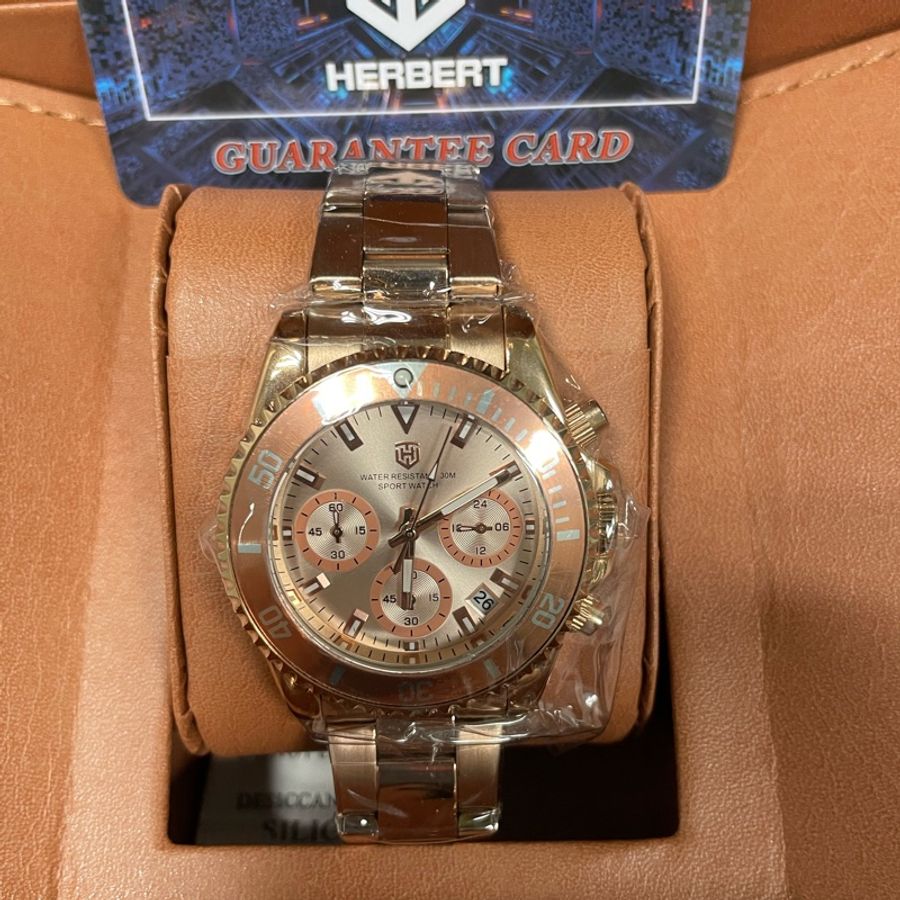 Herbert 賀伯特 全新精品手錶加贈純金吊飾小項鍊-1