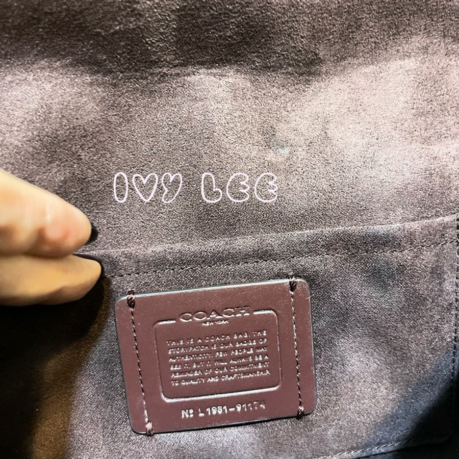 COACH 蔻馳 91174 酒紅鍊包 肩背包 斜背包 側背包 鍊包-1