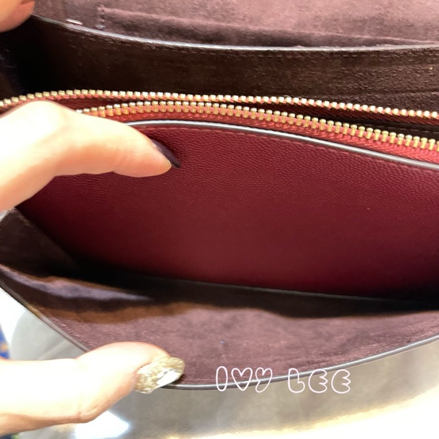 COACH 蔻馳 91174 酒紅鍊包 肩背包 斜背包 側背包 鍊包-2