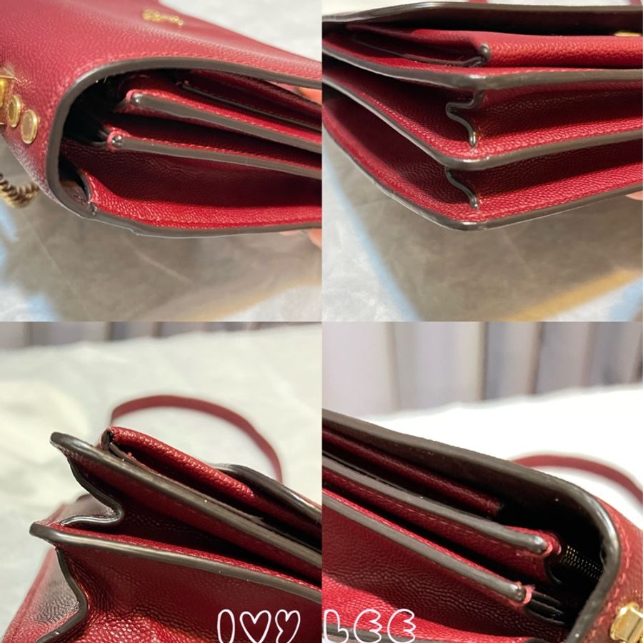 COACH 蔻馳 91174 酒紅鍊包 肩背包 斜背包 側背包 鍊包-3