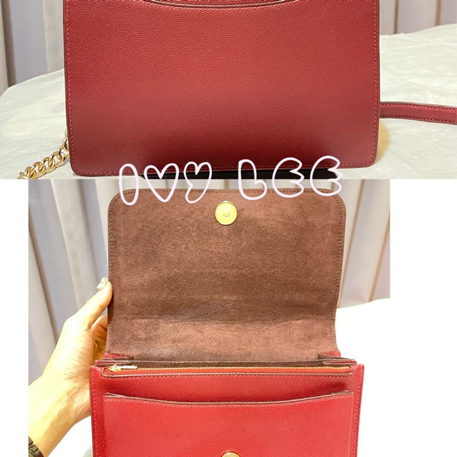 COACH 蔻馳 91174 酒紅鍊包 肩背包 斜背包 側背包 鍊包-6