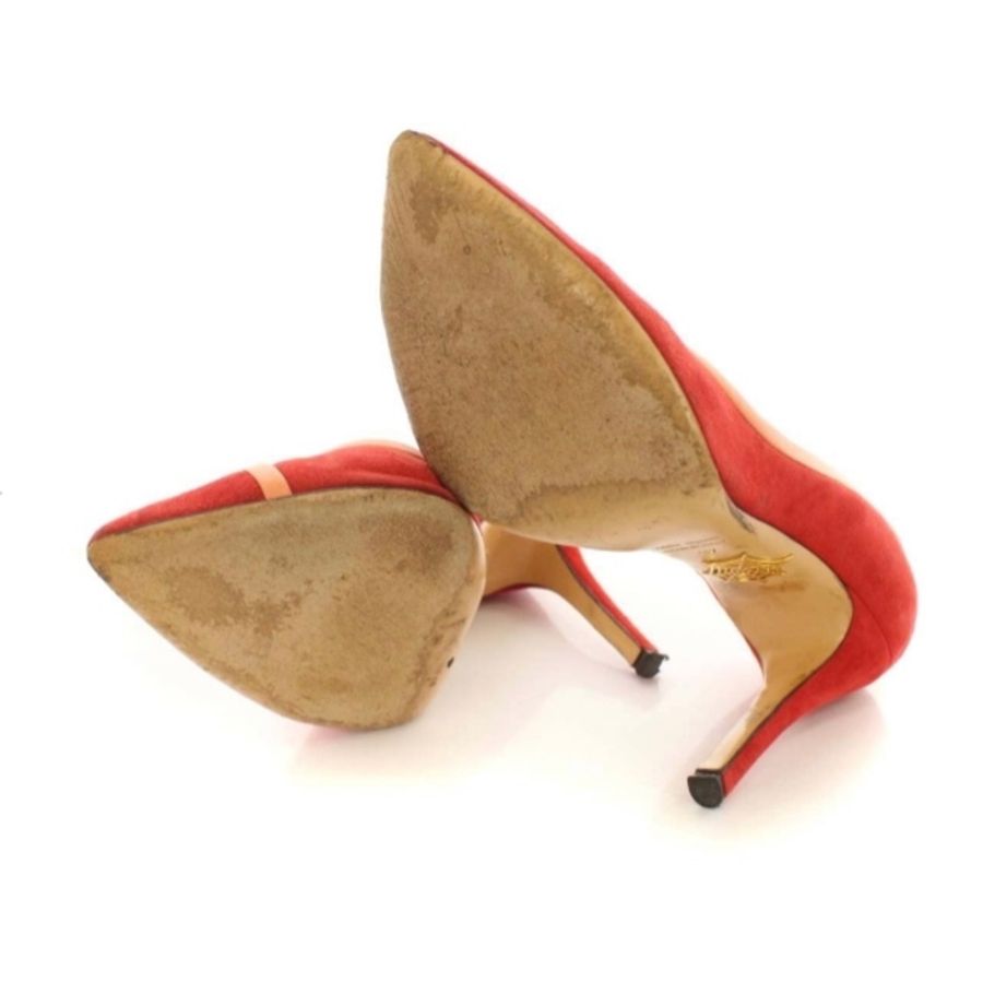 Charlotte Olympia CHARLOTTE OLYMPIA 淺口麂皮尖頭高跟鞋-6